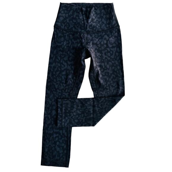 Lululemon Wunder Under Crop High Rise Size 2 Wild Thing Camo Grey Black - Picture 2 of 7